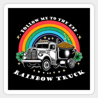 Rainbow Truck – Retro Pot of Gold Adventure Artwork Sticker